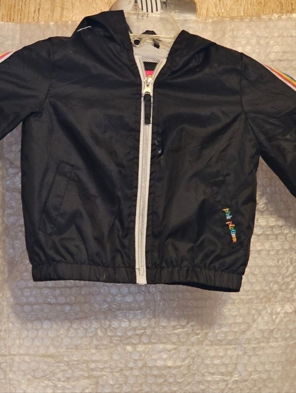 Pink Platinum girls windbreaker Size 2 Black - Picture 5 of 7